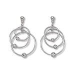 Triple Circle with Ball Earrings